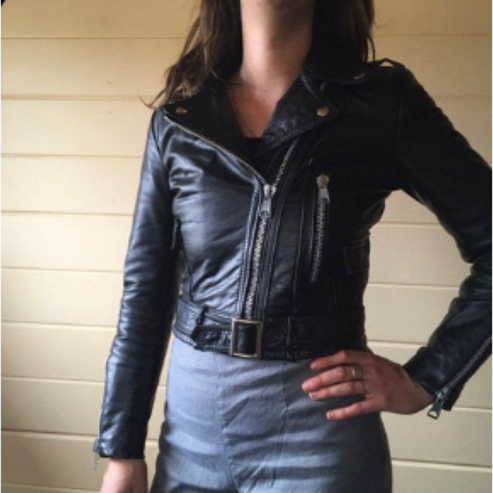 Vintage 1980s Originaux Authentic Motorcycle Jacket XS